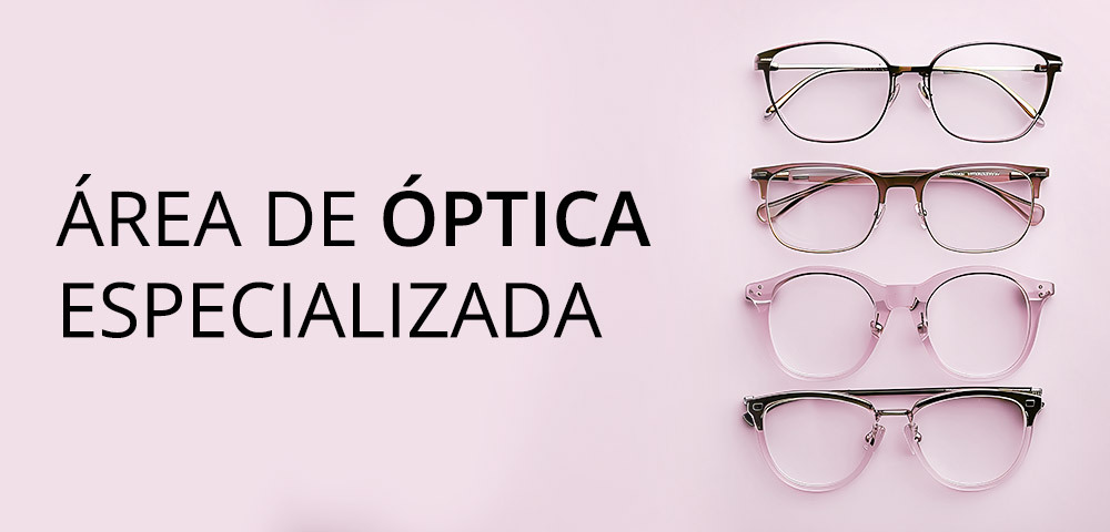 Área de óptica en Farmacia La Plaza, en Almácera, Valencia