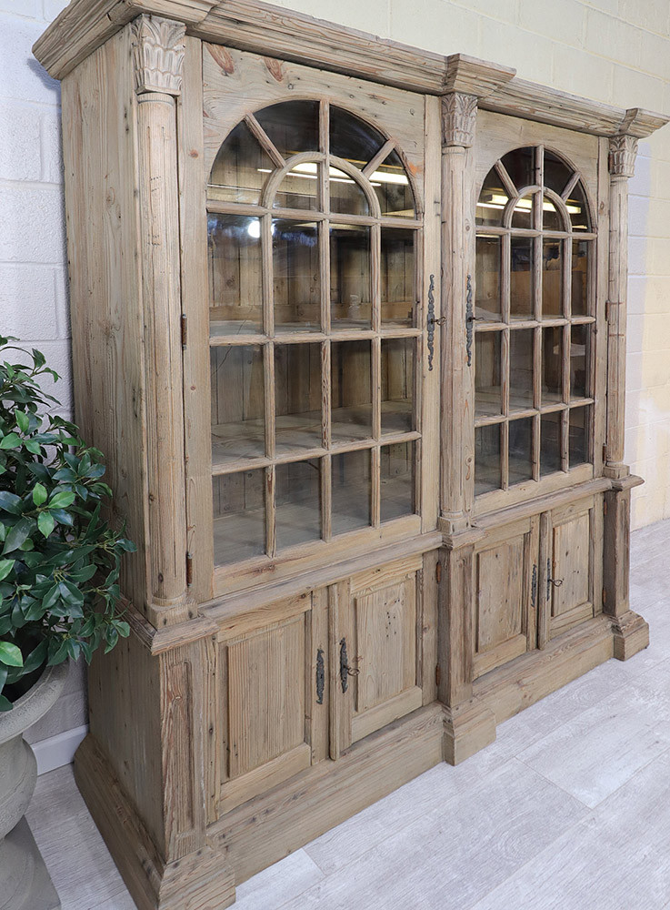 French Style Reclaimed Double Bookcase French Country Furniture USA