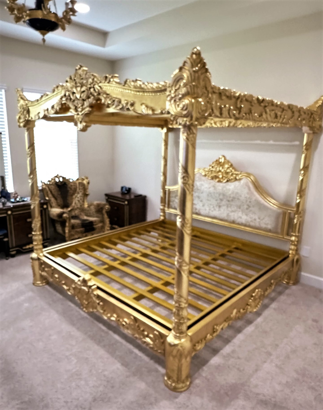 Gold Canopy Bed