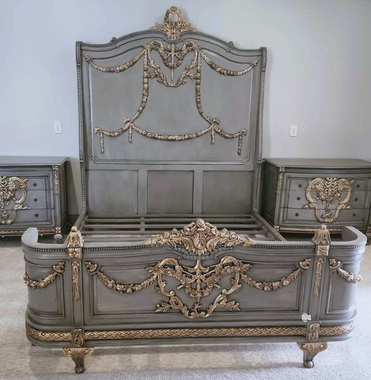 FRENCH BEDROOM SET WITH HIGH HEADBOARD