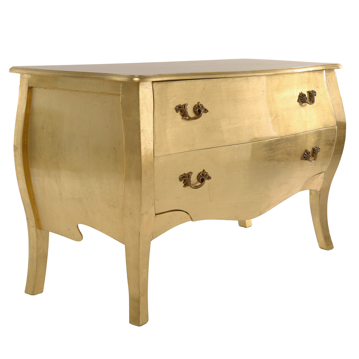 Bombe Chest of Drawers, Luxury Gold Chest of Drawers