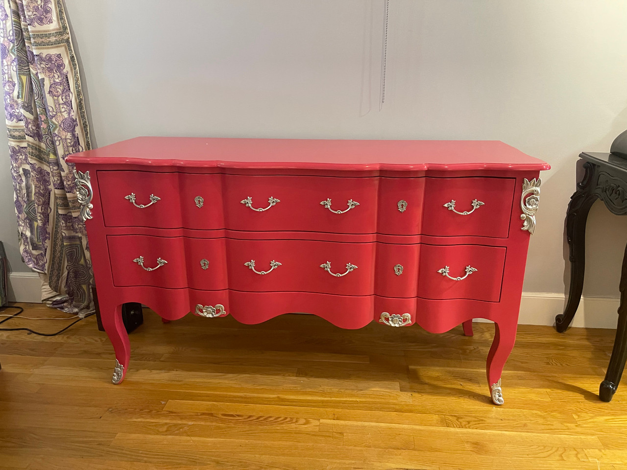 pink french provincial dresser Kindel Furniture French Provincial Louis XV Pink Lacquered Dresser, Newly  Refinished