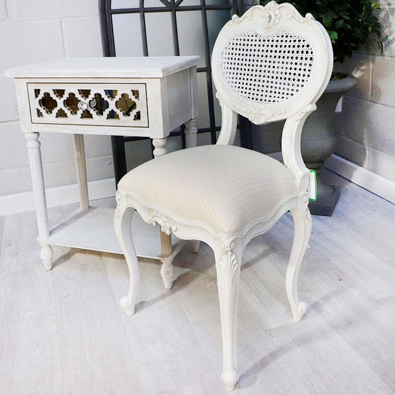 shabby chic rattan chairs