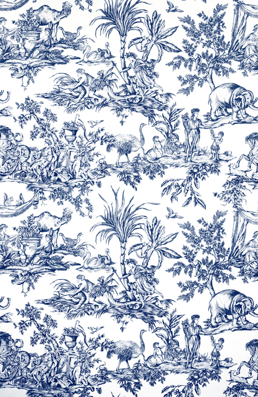 THIBAUT ANTILLES TOILE FABRIC BY THE YARD - French Country Furniture USA