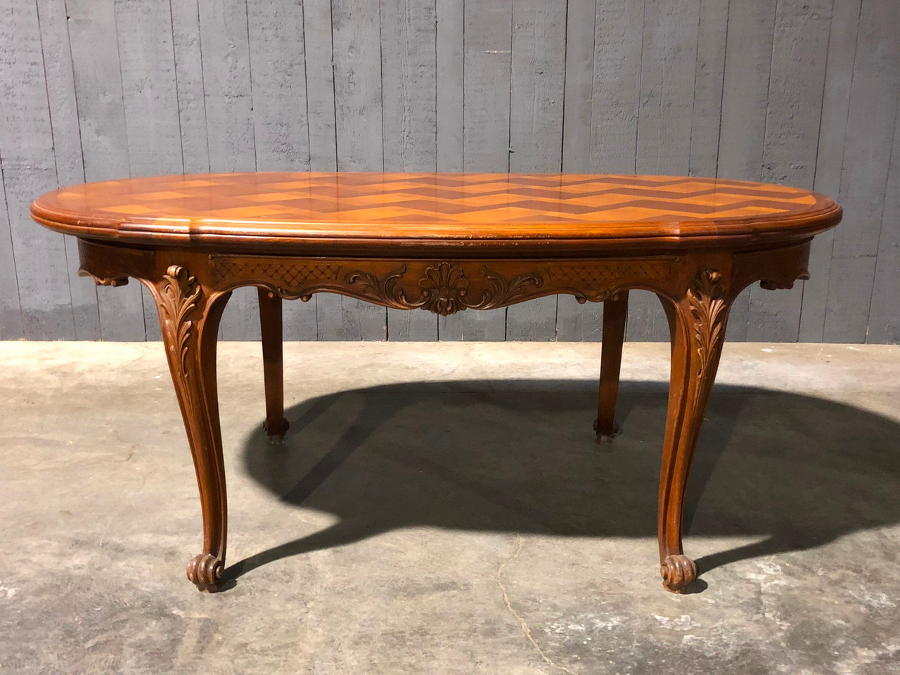 Louis XVI Mahogany Oval Dining Table