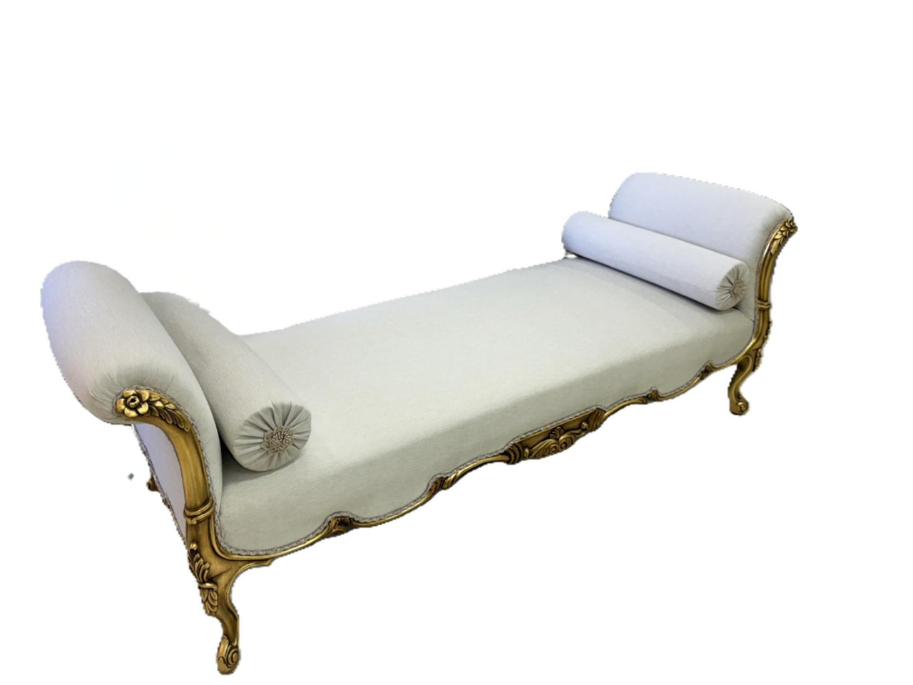 French Style Chaise Lounge Gold Gilt