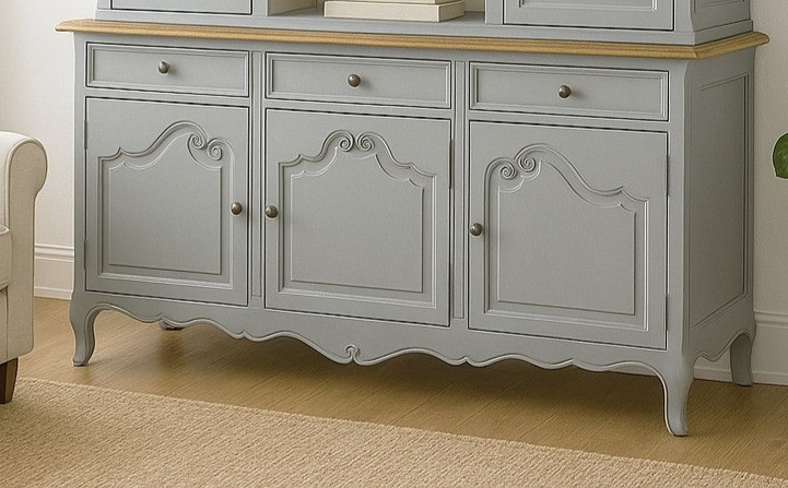 GREY FRENCH KITCHEN DRESSER FARMHOUSE STYLE