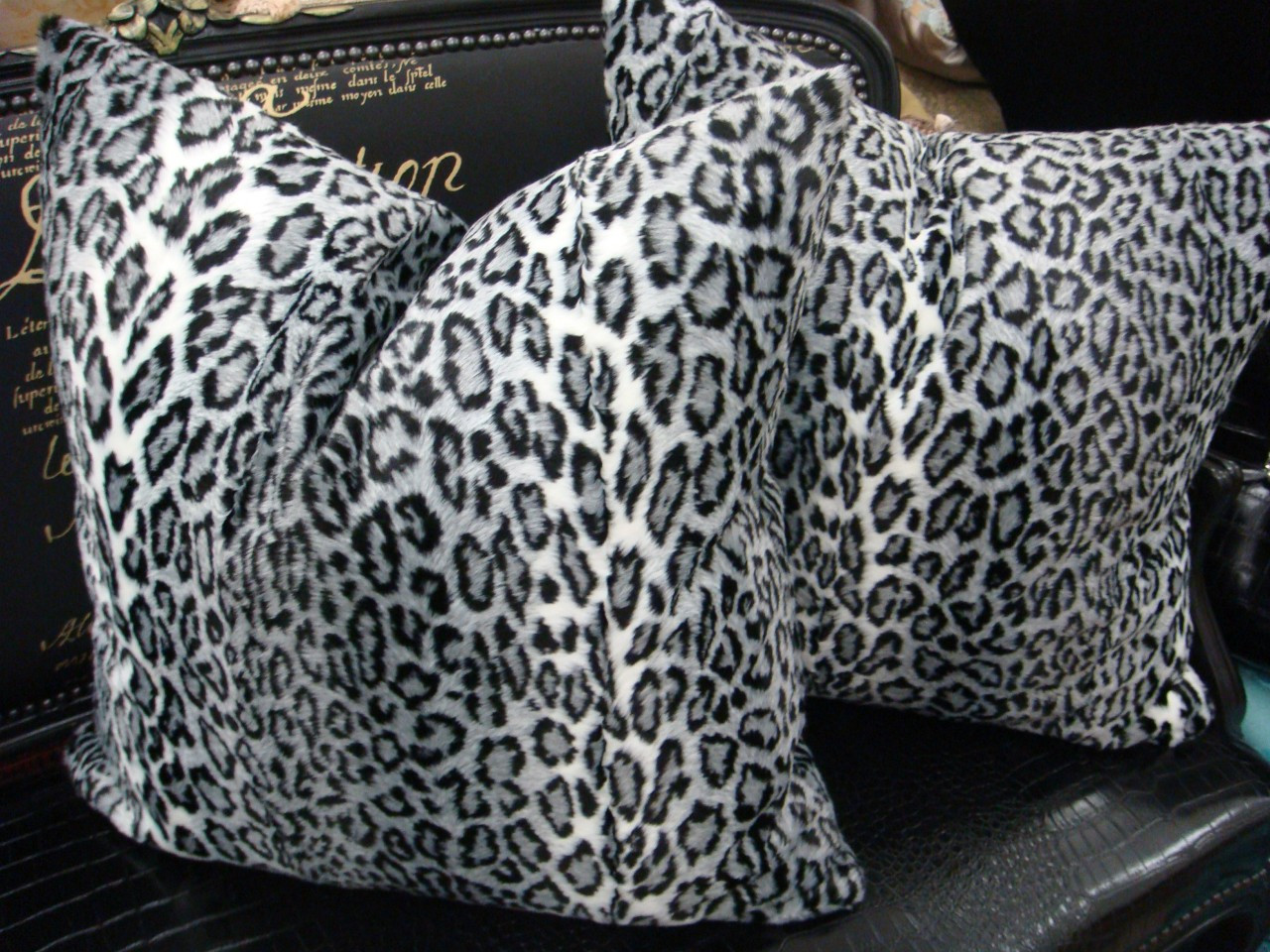 leopard accent pillows