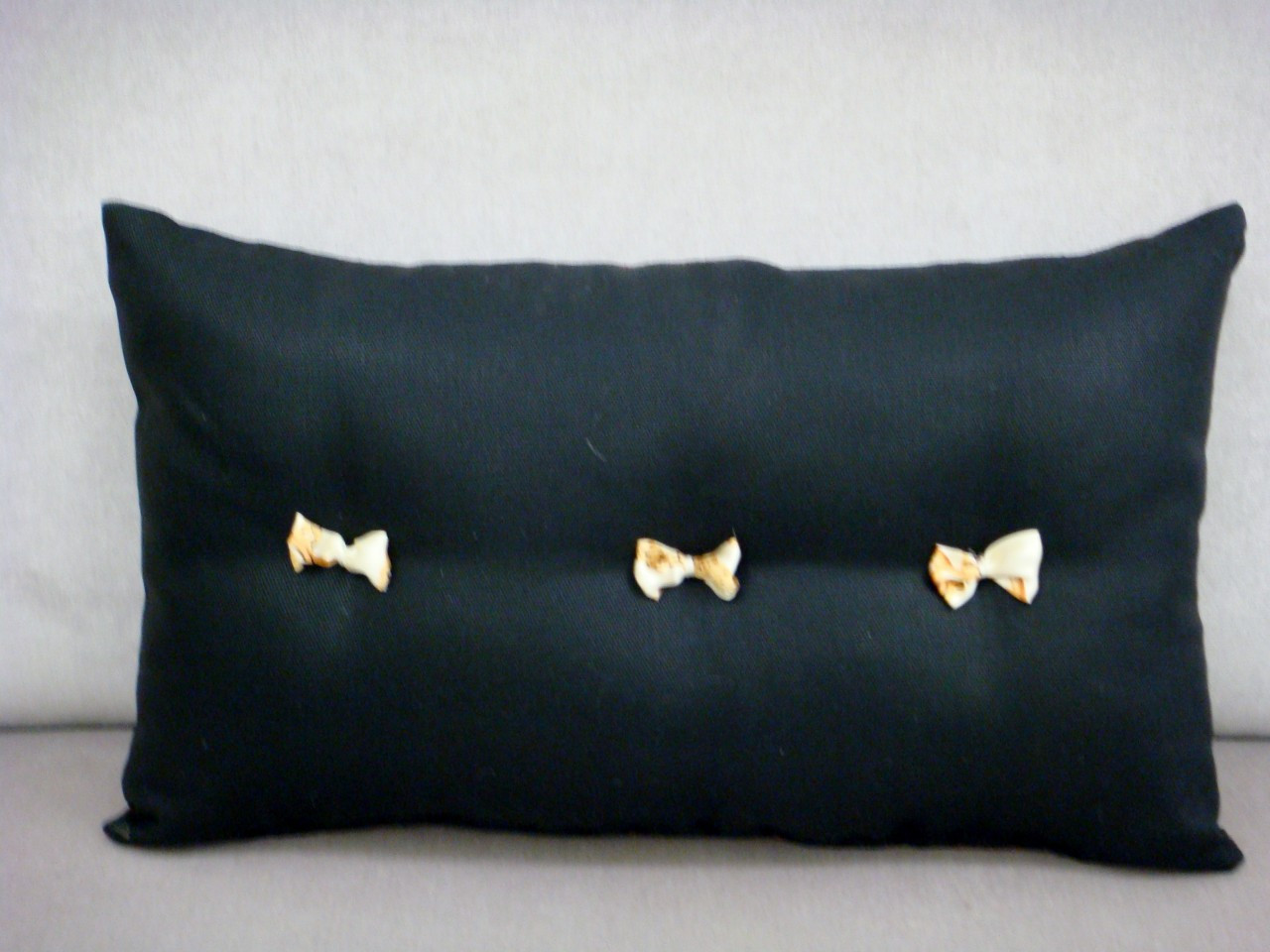 Black throw pillow, modern