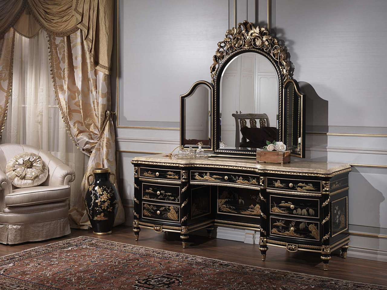 Vanity Table, Louis XVI Style Dressing table
