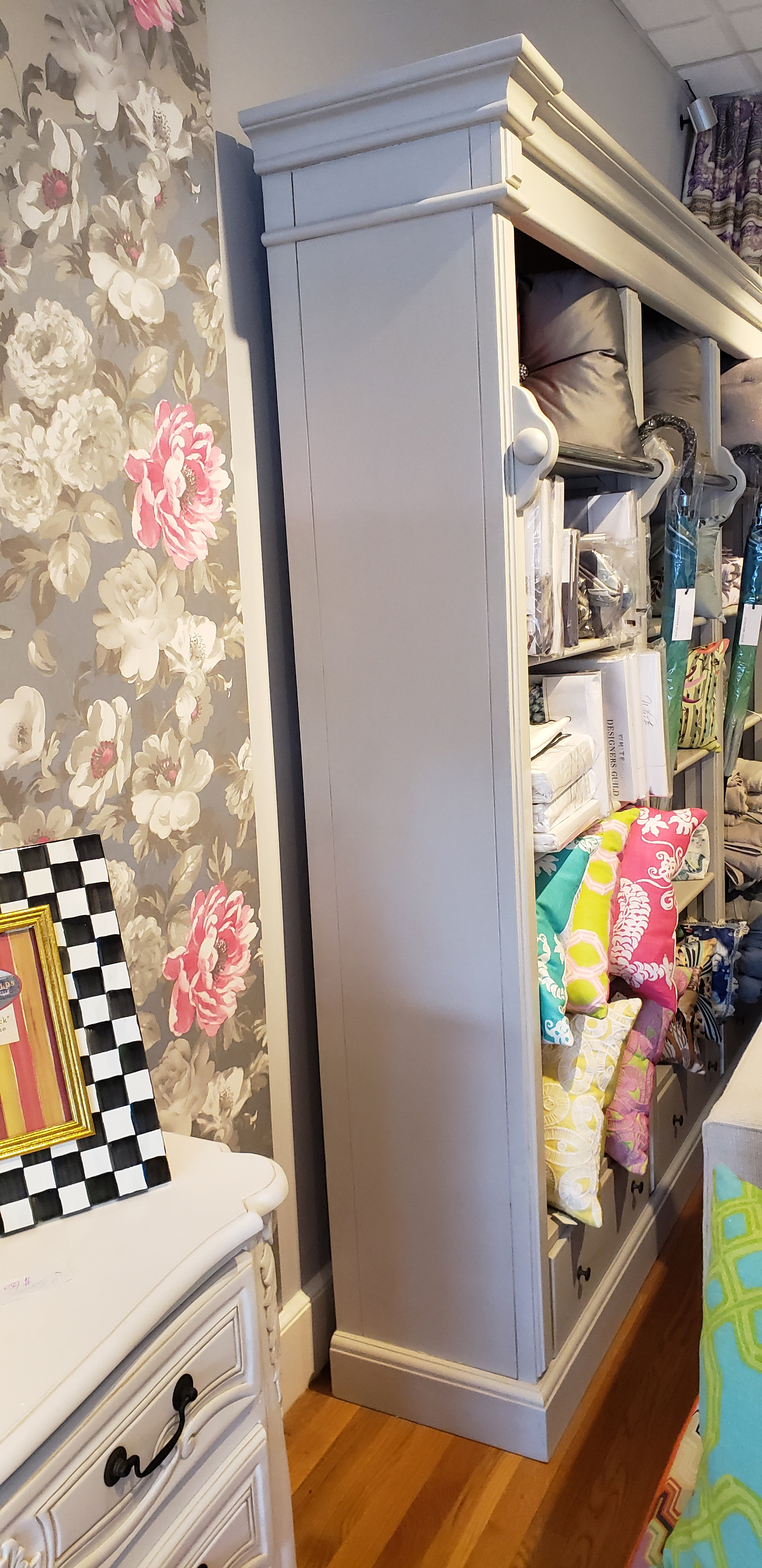 Grey Library Bookcase, French style