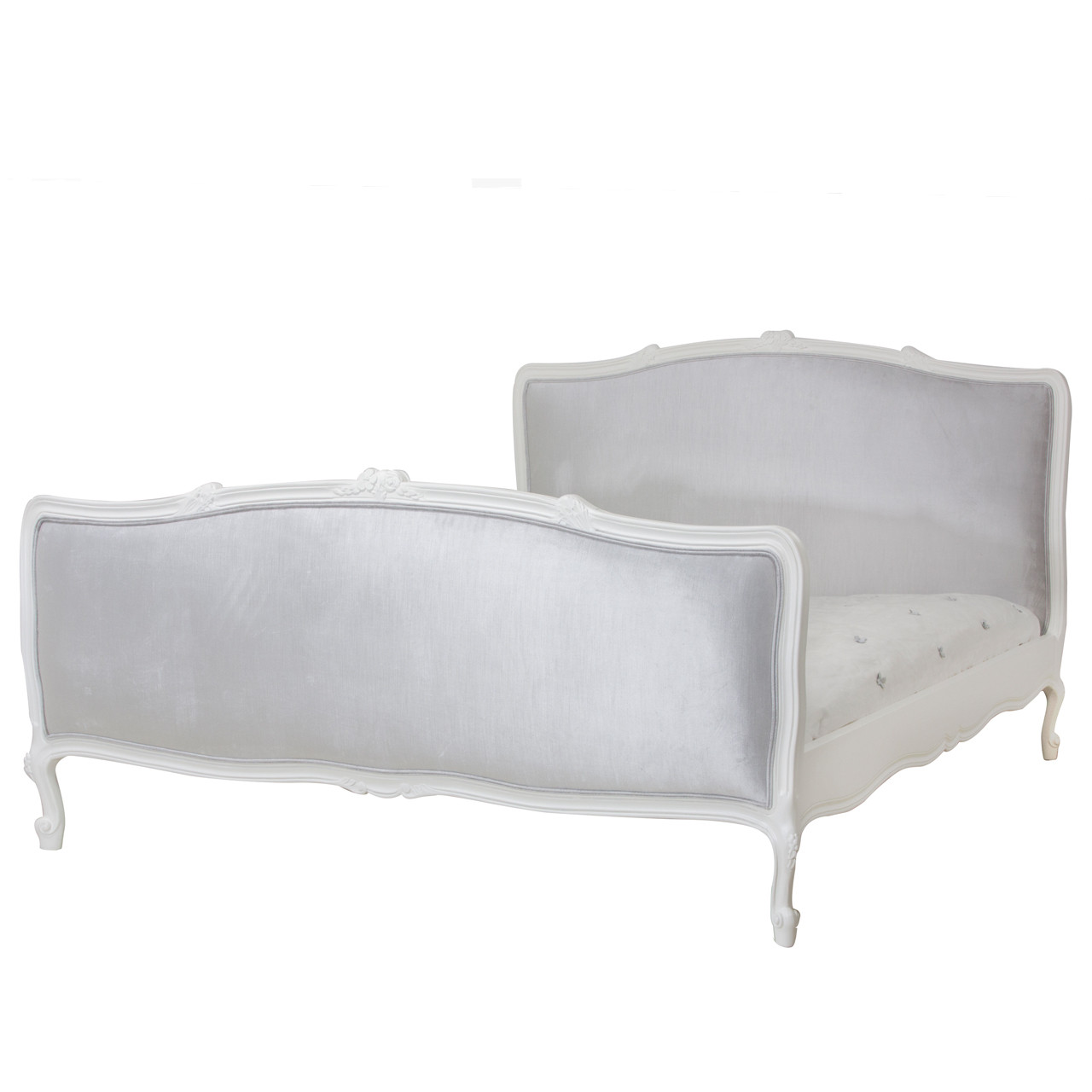 French Country Upholstered Bed, Fabric by Designer Guild