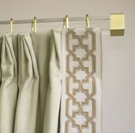 Lucite And Brass Curtain Rods, Acrylic Curtain Rods