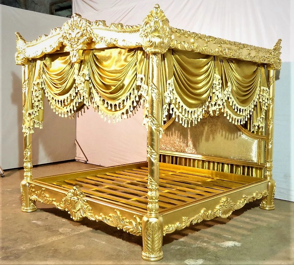 Gold Canopy Bed
