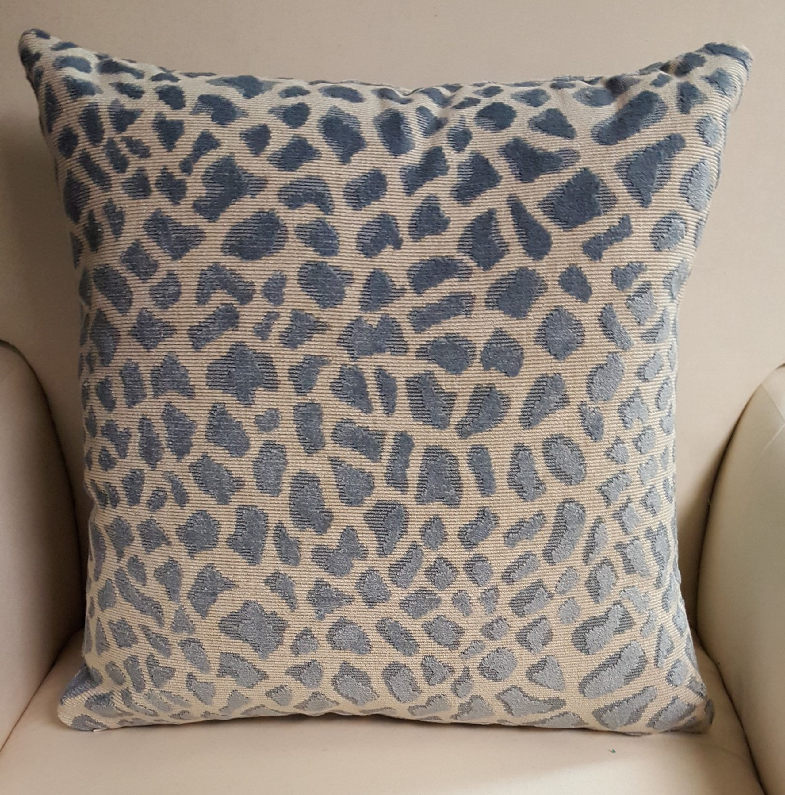 Leopard Couch Pillows, Cut Velvet Throw Pillows