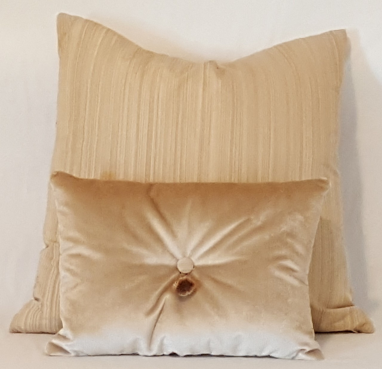 Beige Silk Velvet Throw Pillow, Ralph Lauren