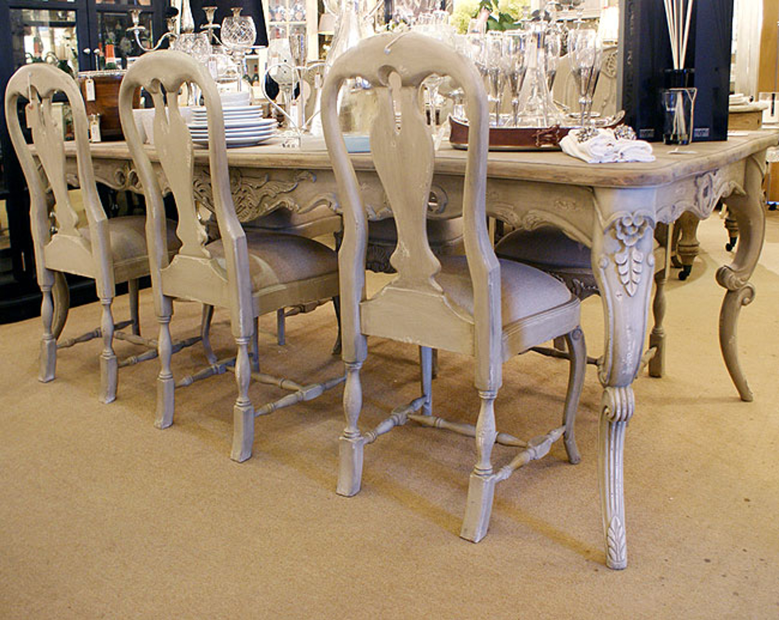 Chateau French Dining Table Set Ivory   TNI40884086  93473.1489595300 