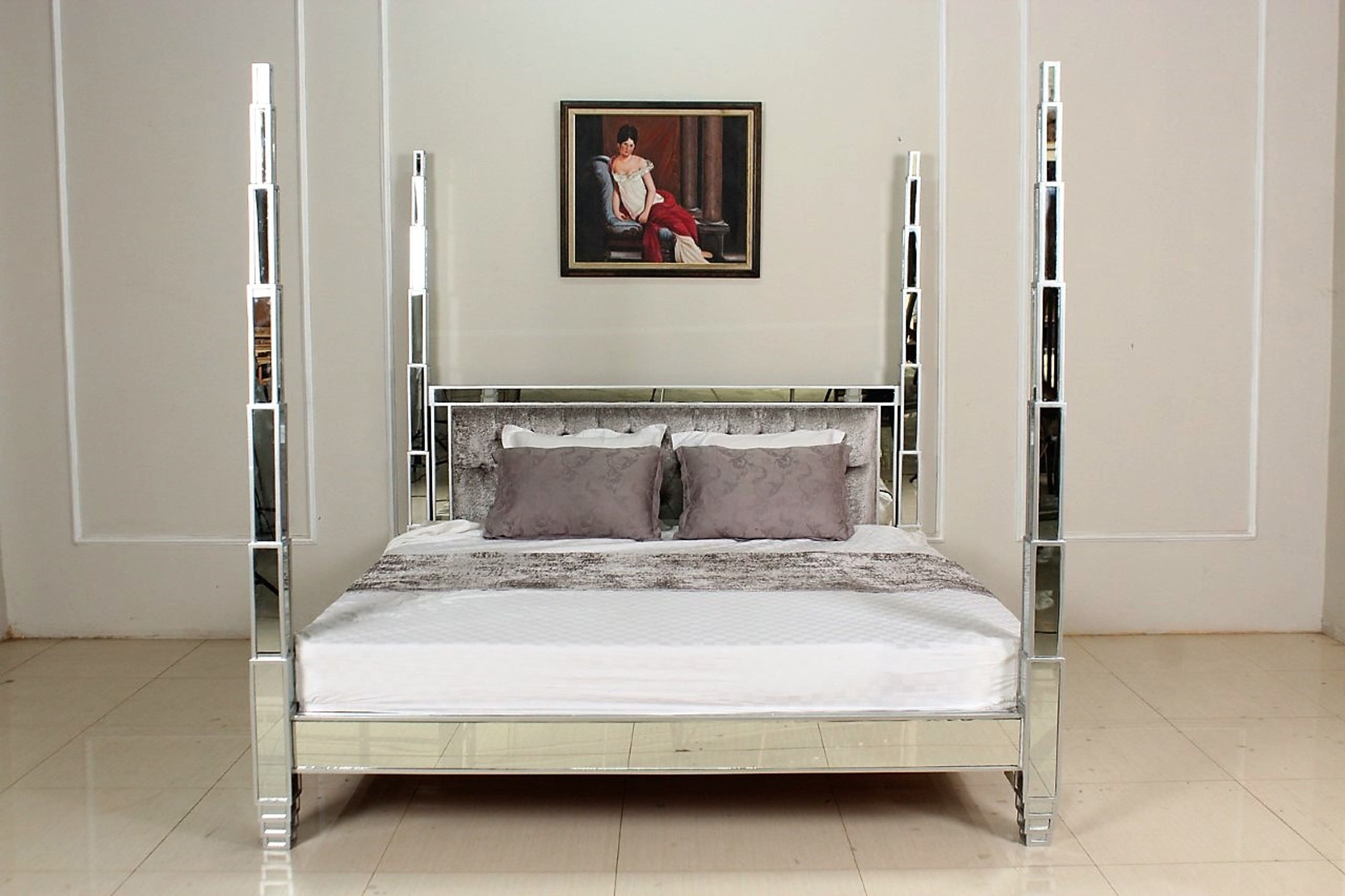 Mirrored Four Poster Bed in Canada