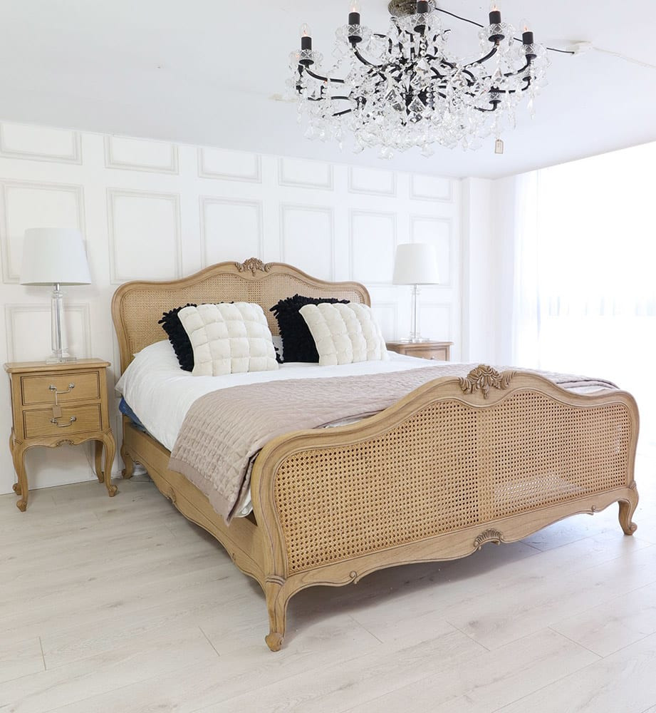 French Rattan bed frame