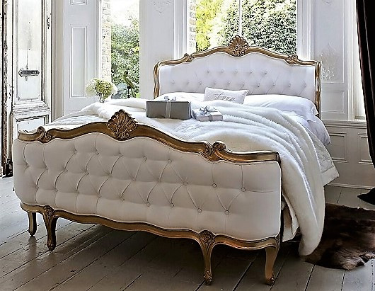 French Country Upholstered Bed