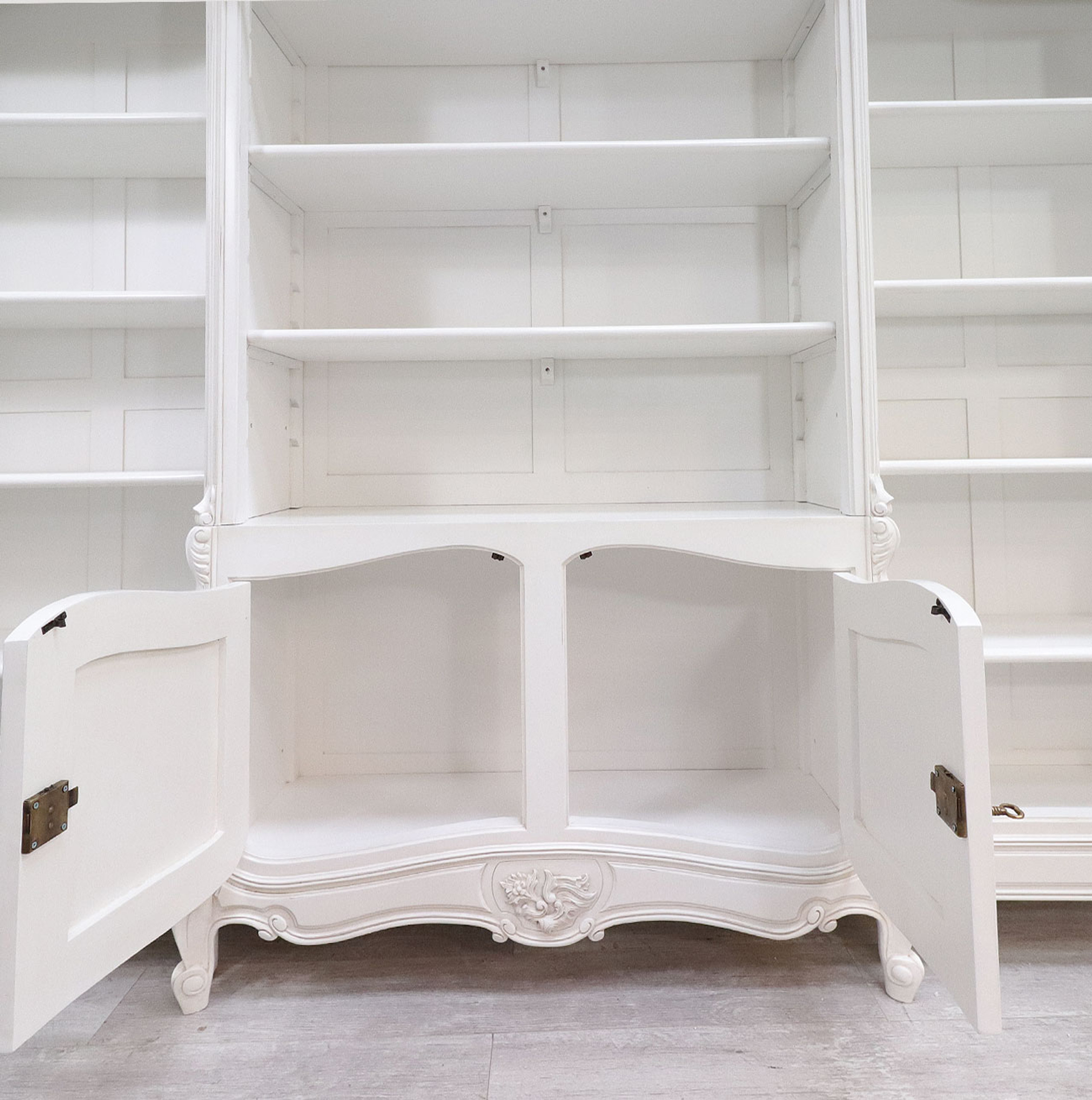 White Bookcase shabby chic decor', French Provincial Living Room