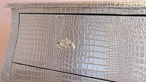 French Chest of Drawers, Crock Silver / 2 Drawer