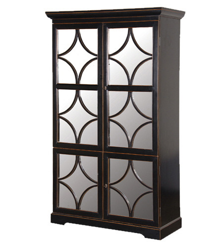 Oriental Black Display Cabinet / Bookcase