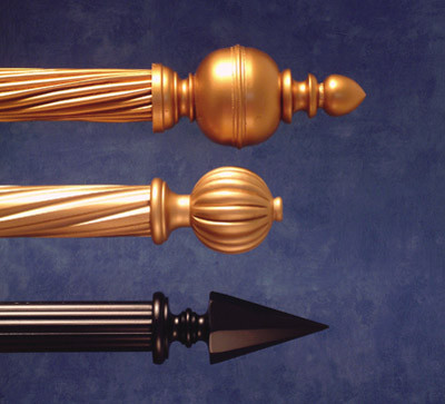Wood Poles & Finials....Traditional Collection by H & H Gold & Silver