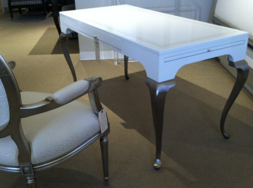 Vanity, Modern Cream Finish with silver legs