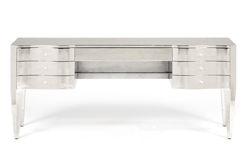 Sterling Silver Desk with crystal button pulls
