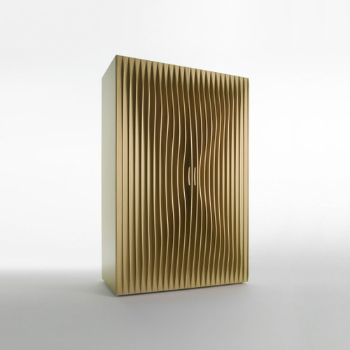 Modern Luxury Armoire, Double Door Shown in Gold