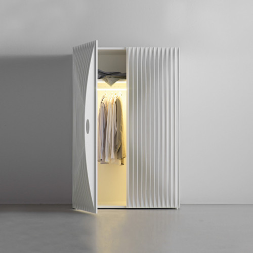 Modern Luxury Armoire, Double Door Shown in Gold