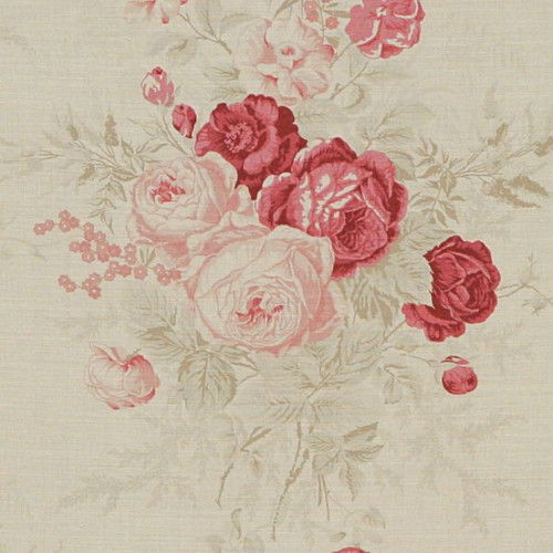 Country Shabby Chic Roses Fabric