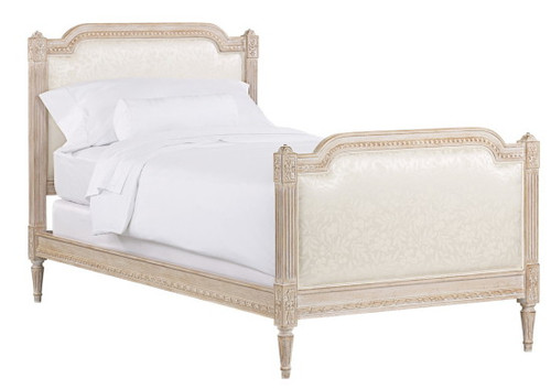 Finish: White Pickled Oak Twin Louis Luxury Bed