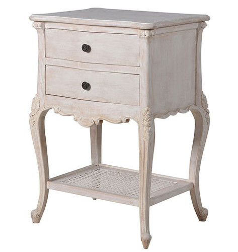 Chateau Whitewashed Side Table