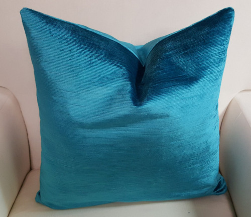 Velvet CorduroyThrow Pillow, Ocean