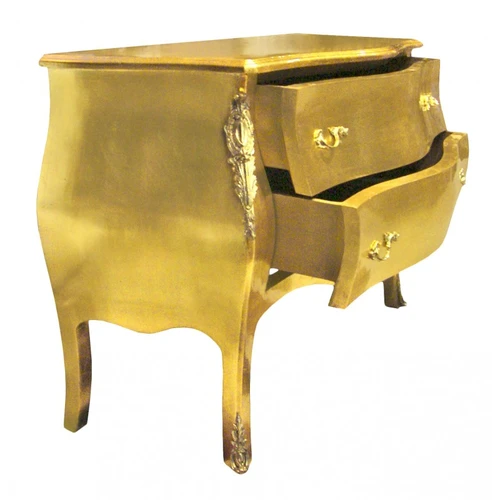  Baroque Chest of Drawers, Louis XV Gold Leaf 2 Drawers