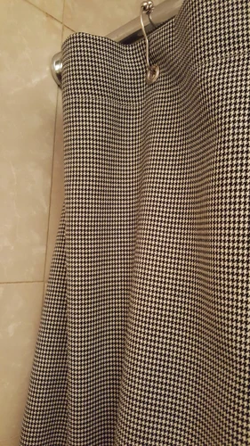 Hounds Tooth Shower Curtain, Unlined