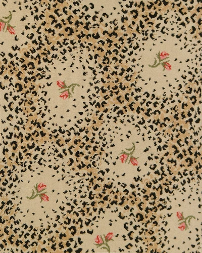 ROSE PRINT RUG WITH SURREGED EDGE