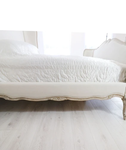 Louis XVI Wing Bed, Light Oak Ceruse