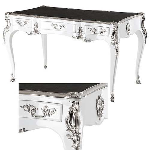 White Gloss And Chrome Desk