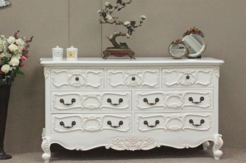 Rococo Chest of Drawers, Chateau White