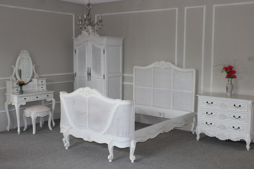 French Chateau Rattan Bedroom Set