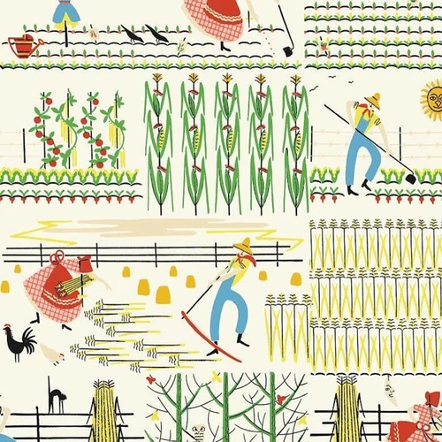 THOMAS STRAHAN FARMER WALLPAPER IVORY