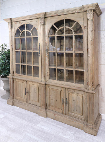 French Style Reclaimed Double Bookcase