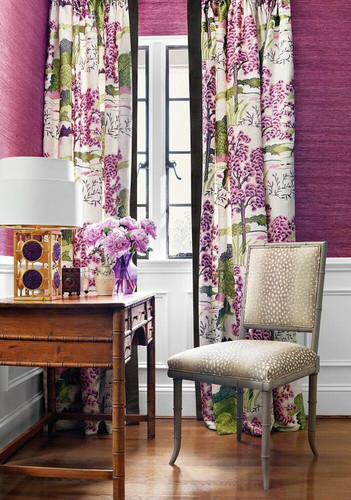 THIBAUT DAINTREE CURTAINS WITH 3" BINDING