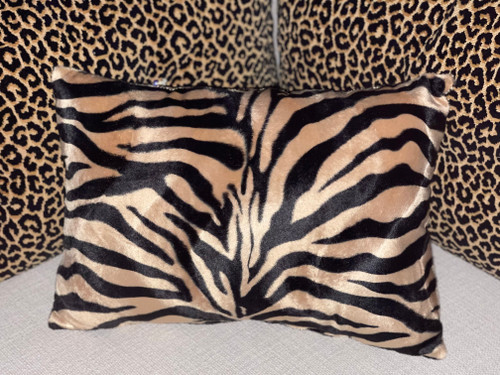 Luxury Zebra print lumbar pillow