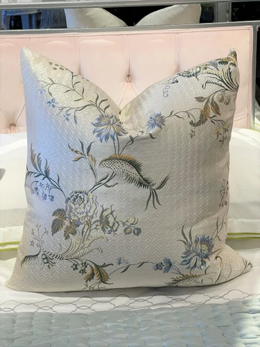 SILK FLORAL THROW PILLOW FOR COUCH