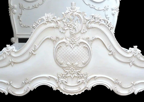 Champagne Rococo Louis XVI Style Bed
