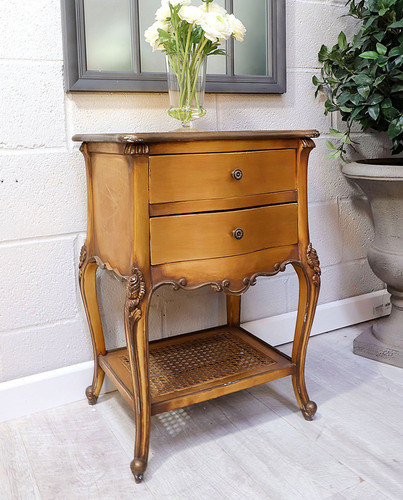 Chateau Gold Night Table, Louis XVI Style